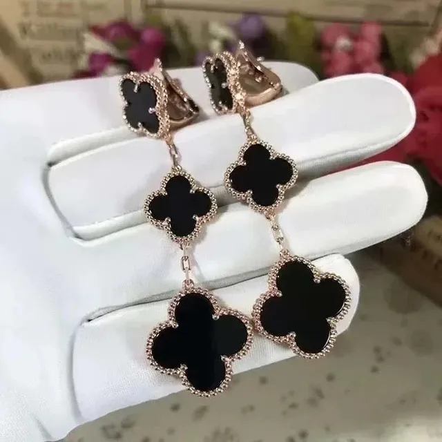 Van Cleef & Arpels Alhambra Earrings Four-Leaf Clover