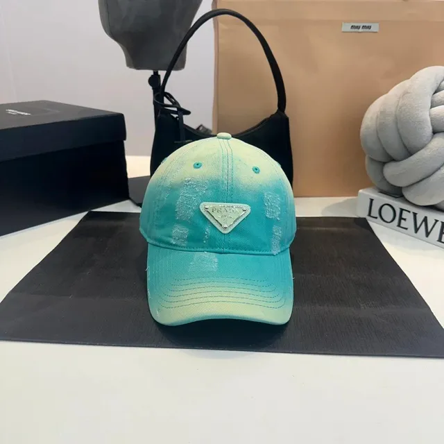 Prada Baseball Cap Distressed Gradient