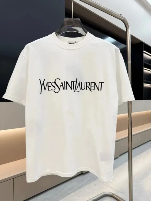 Saint Laurent Logo Tee YSL Script Print