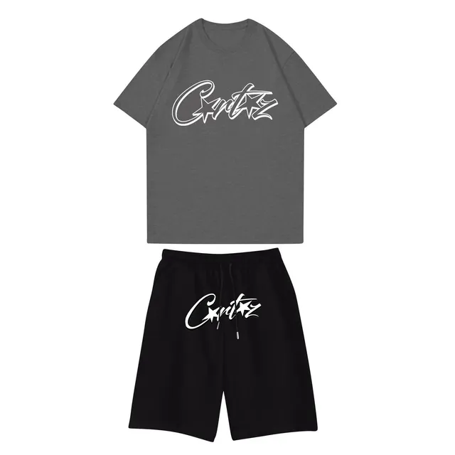 Logo Tee and Shorts Set Corteiz Script Logo