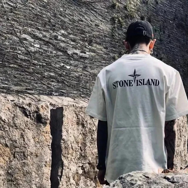 Stone Island T-Shirt Compass Logo Back Print