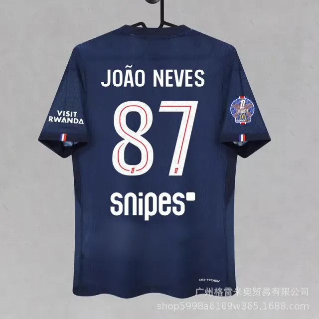 Nike João Neves #87 Jersey Ligue 1 Visit Rwanda