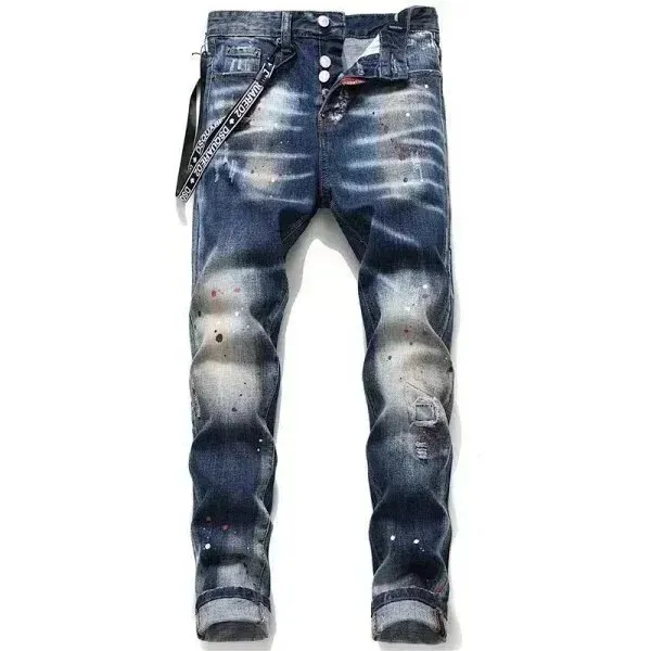 Dsquared2 Distressed Jeans Paint-Splatter Wash
