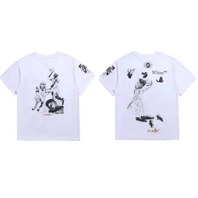Off-White × Nike Graphic T-Shirt Basketball Illustration