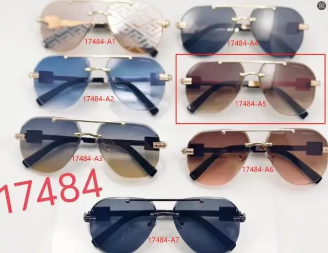 Versace Aviator Sunglasses Gradient Lens with Gold Frame