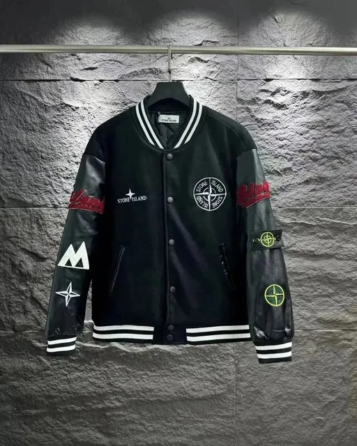 Stone Island Varsity Jacket Embroidered Logo