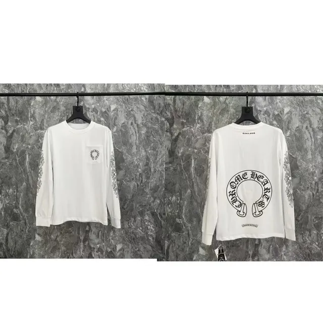 Long Sleeve Tee Chrome Hearts Logo Print