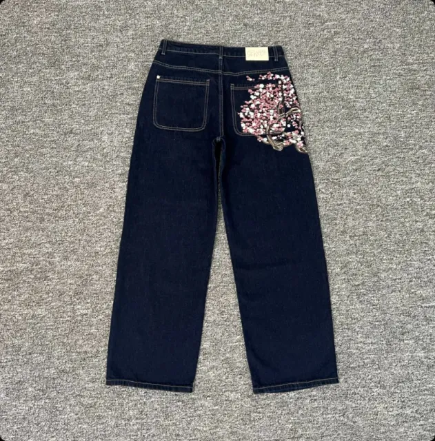Derschutze Jeans Cherry Blossom Embroidery