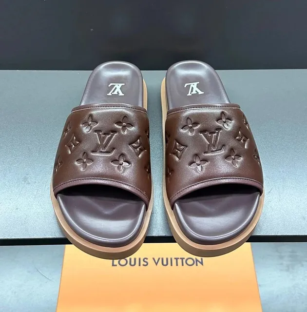 Louis Vuitton LV Slide Sandal Monogram Embossed