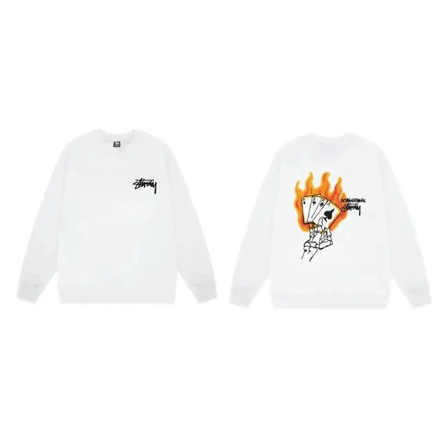Stüssy Crewneck Sweatshirt Flaming Aces