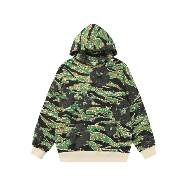 Stone Island Hooded Sweatshirt Tiger Camo with 3D Appliqué