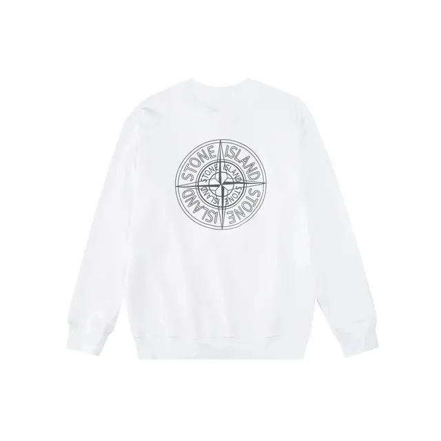 Stone Island Compass Logo Sweatshirt White