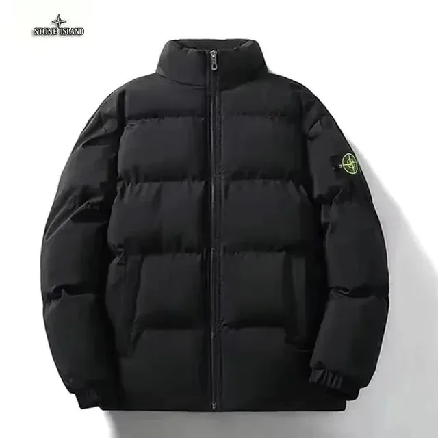 Stone Island Puffer Jacket Black with Compass Logo