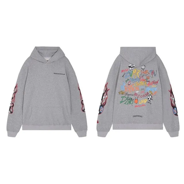Chrome Hearts Hoodie Graffiti Print