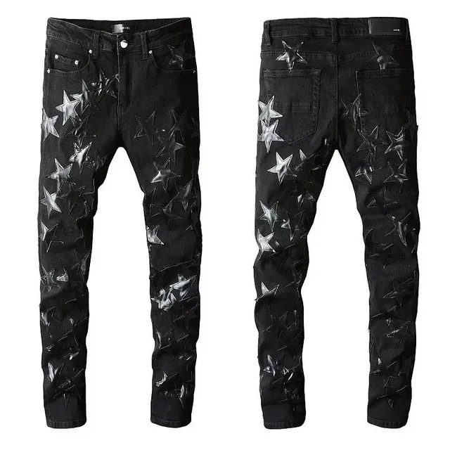 Amiri Star Patch Jeans 3D Star Embellished