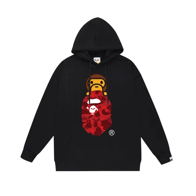BAPE Shark Hoodie Red Camo Ape Head