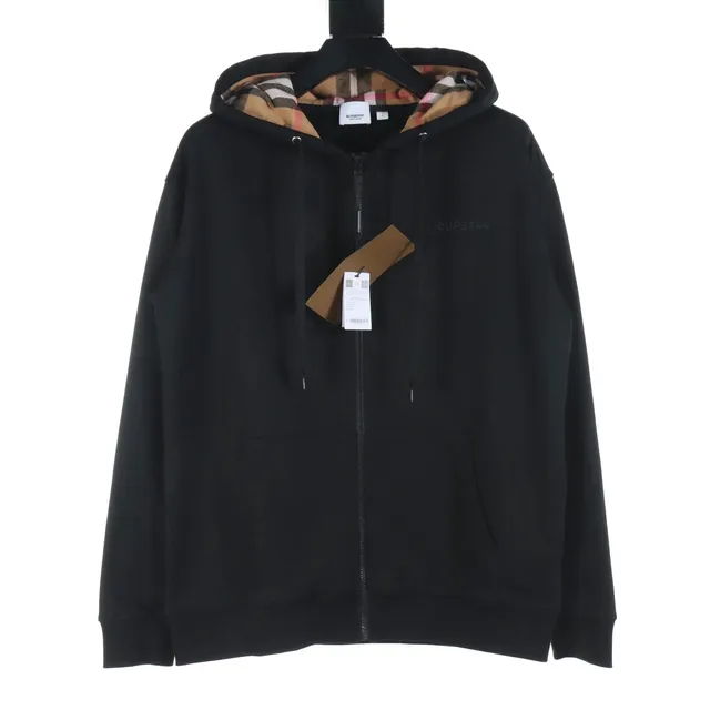 Burberry Zip-Up Hoodie Checkered Lining