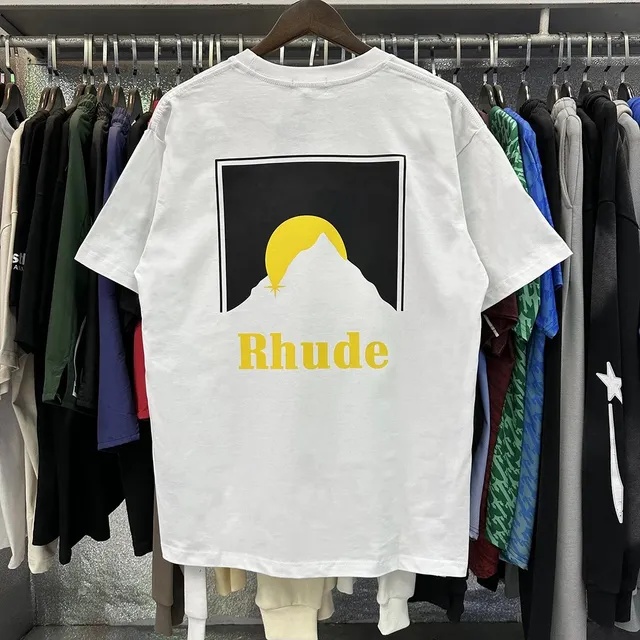 Rhude Graphic Tee Mountain Sun Print
