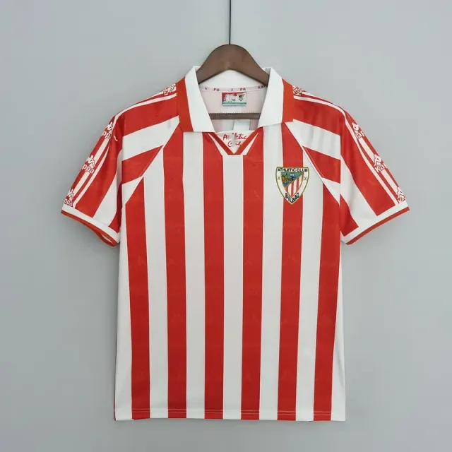 Adidas Athletic Club Bilbao Home Shirt 1990s Striped