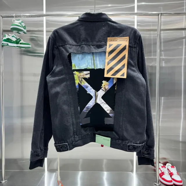 Off-White Denim Jacket Painted Arrow Patch