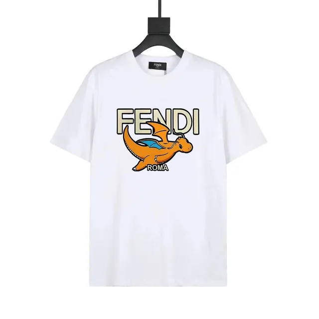 Fendi × Pokémon Graphic T-Shirt Charizard Print