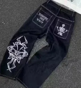 Chrome Hearts Jeans Skeleton Embroidery
