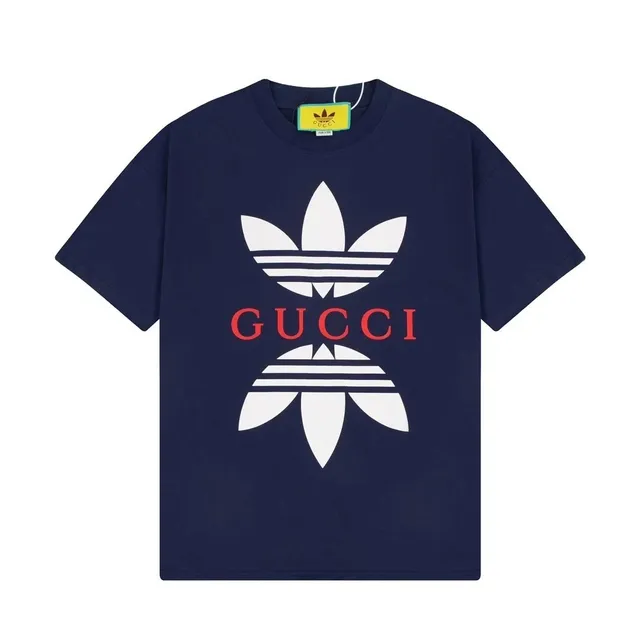 Gucci T-Shirt Adidas Trefoil Logo Print