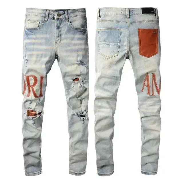 Amiri Distressed Logo Jeans