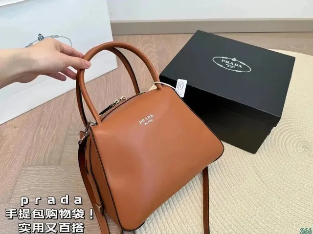 Prada Handbag Cognac Leather