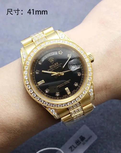 Rolex Day-Date Diamond Bezel and Hour Markers