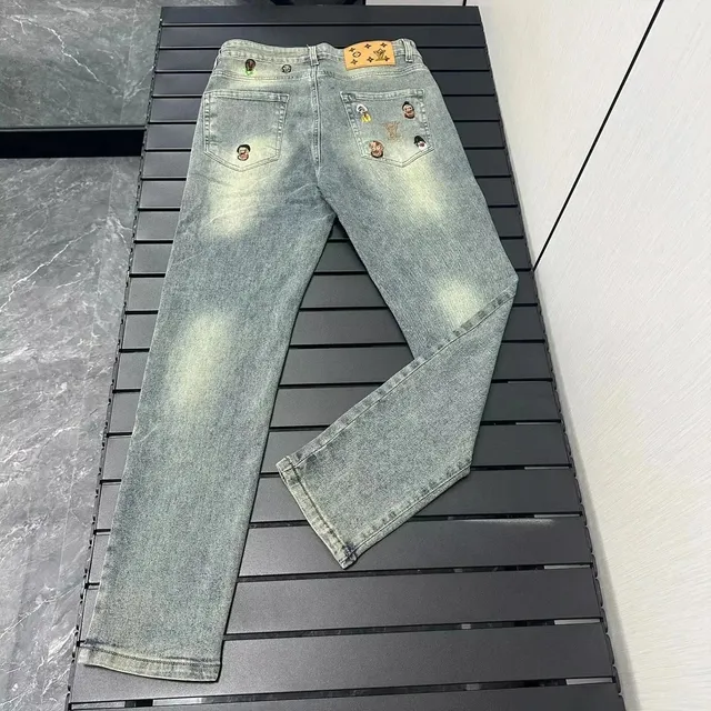 Louis Vuitton Jeans Embroidered Face Patch