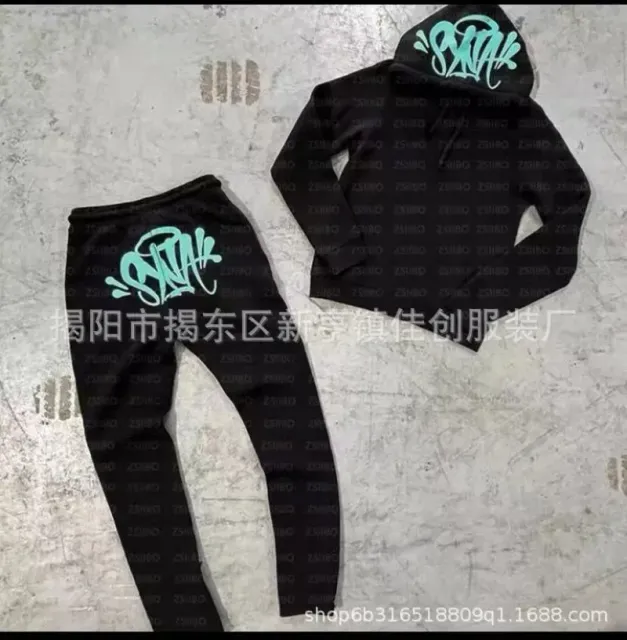 Syna World Hoodie and Joggers Set Graffiti Logo
