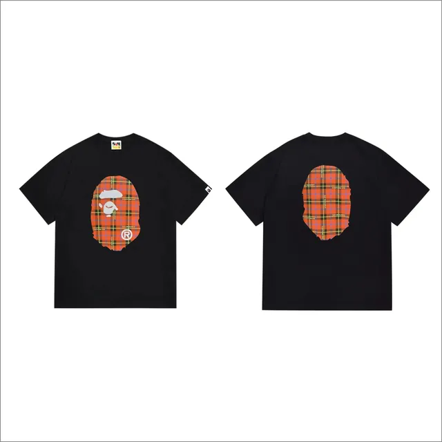 BAPE Shark Tee Plaid Ape Head