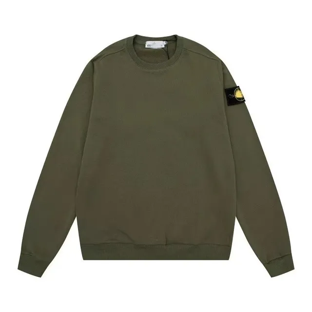 Stone Island Crewneck Sweatshirt Olive Green with Badge