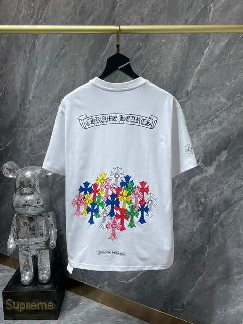 Chrome Hearts Graphic Tee Multicolor Cross Print