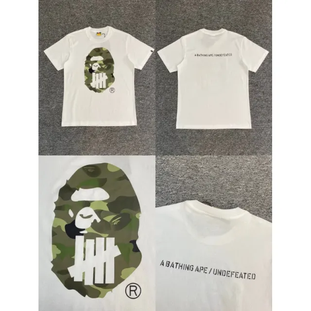 BAPE Short-Sleeve Tee Camo Ape Head / UNDEFEATED