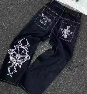 Corteiz Skull Embroidery Cargo Jeans