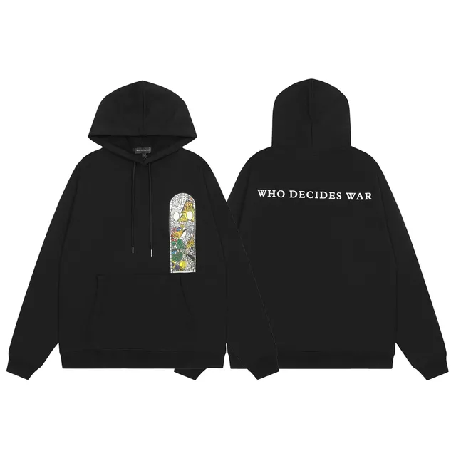 Who Decides War Hoodie Stained Glass Print