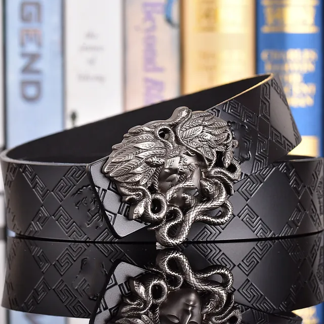 8 # antique silver buckle+antique Medusa black