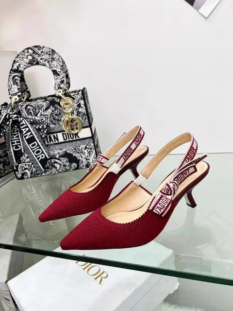 Dior J'adior Slingback Corduroy with Oblique Strap