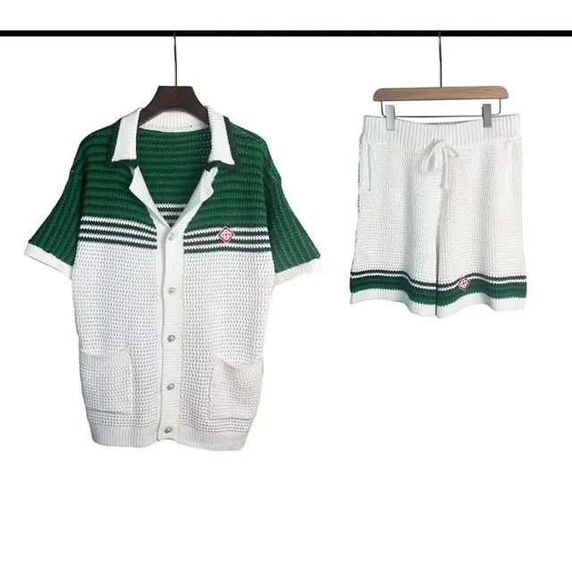 Casablanca Knit Set Two-Tone Stripe
