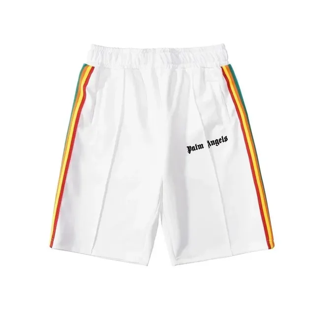 Palm Angels Track Shorts Rasta Stripe