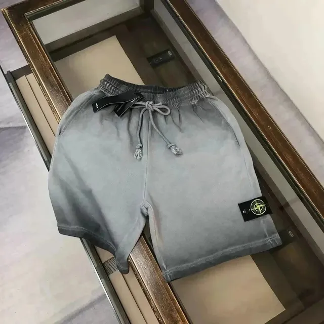 Stone Island Cotton Terry Shorts Washed Grey