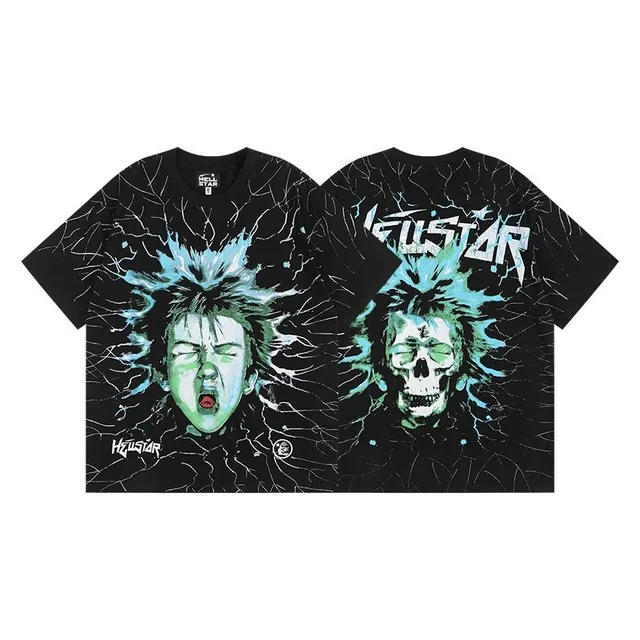 Hellstar Graphic Tee Electric Skull Print