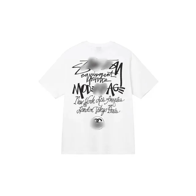 Stüssy × Chanel Graphic Tee New York Los Angeles London Tokyo Paris