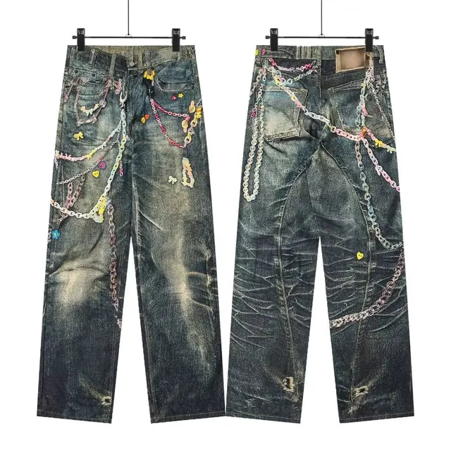 Denim Tears jeans Chain-Embellished