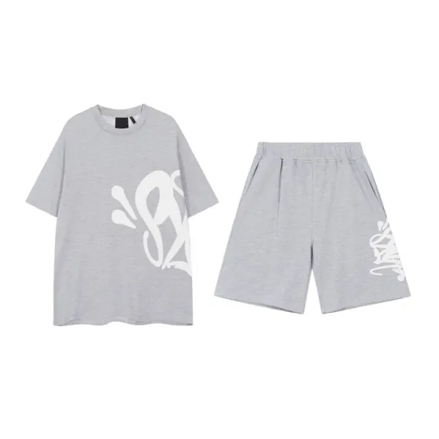 Stüssy Graphic Tee & Shorts Set Graffiti Logo