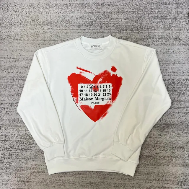 Maison Margiela Crewneck Sweatshirt Heart Print