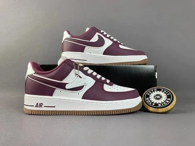 Nike Air Force 1 Low Burgundy and White
