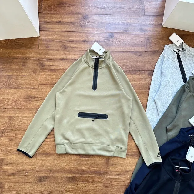 Nike Tech Fleece Half-Zip Olive